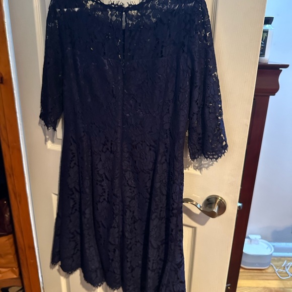 Eliza J Navy Lace Fit and Flare Dress - Picture 5 of 5
